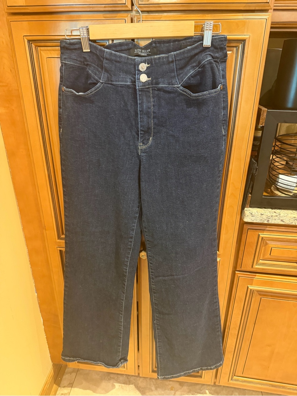 Judy Blue Dark Blue High-Rise Wide Leg Jeans